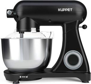 Stand Mixer Pro, All Metal Body Mixer, Tilt-Head Electric Food Mixer with Dough Hook, Wire Whip & Beater, Pouring Shield