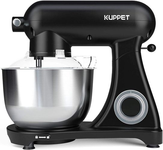 Stand Mixer Pro, All Metal Body Mixer, Tilt-Head Electric Food Mixer with Dough Hook, Wire Whip & Beater, Pouring Shield