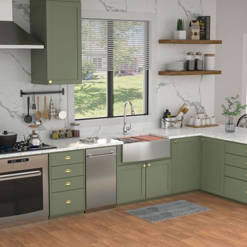 33-inch Stainless Steel Under-mount Single Bowl Apron Front Farmhouse Ledge Workstation kitchen Sink