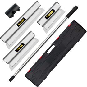 VEVOR Skimming Blade Set,25+40+60 cm Blades + 35"-78" Extension Handle, European Stainless Steel Construction Knife